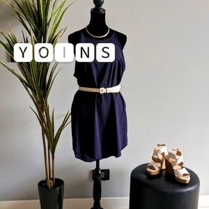 YOINS navy blue sleeveless slip dress - size Mediu
